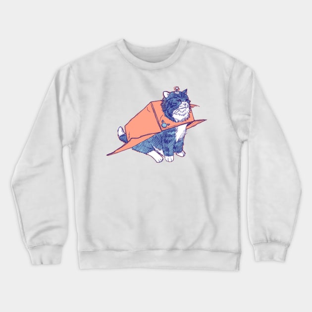 Robot Box Kitty Crewneck Sweatshirt by saradaboru